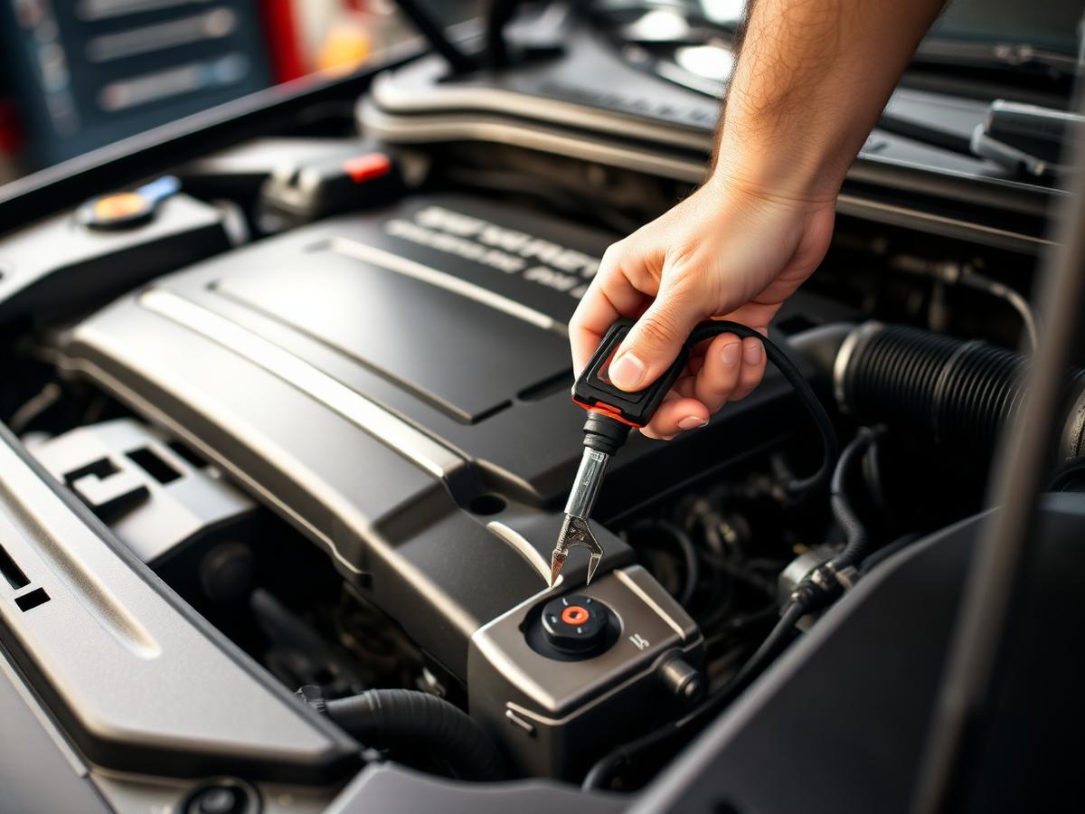 Diagnostics work on an engine